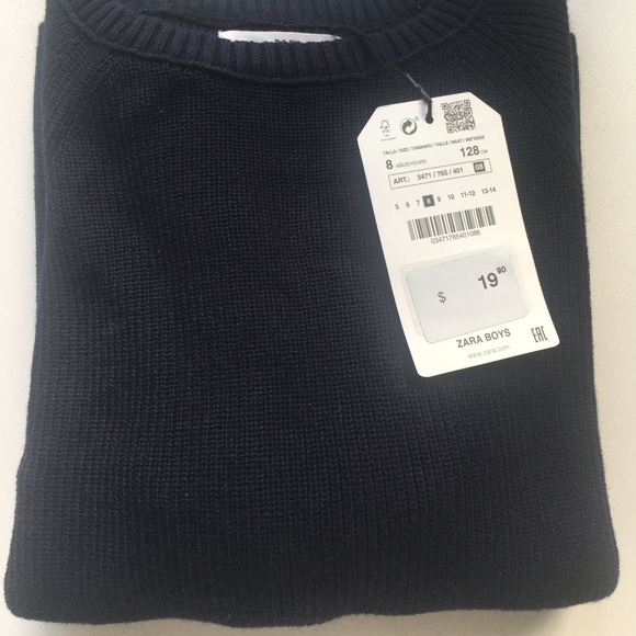 Navy Blue Boys Sweater - Picture 2 of 8